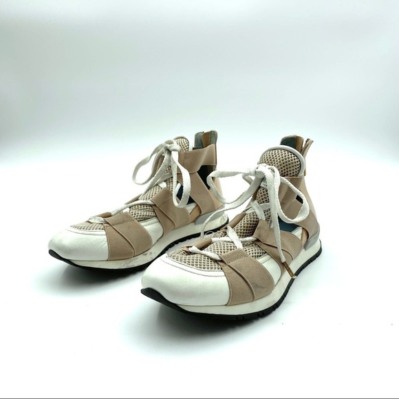 Vionnet Paris Leather Lace Up Sneaker sz 5.5 - Picture 1 of 6
